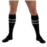 Mr B - Mister B Chaussettes hautes URBAN FOOTBALL SOCKS Noir-Blanc